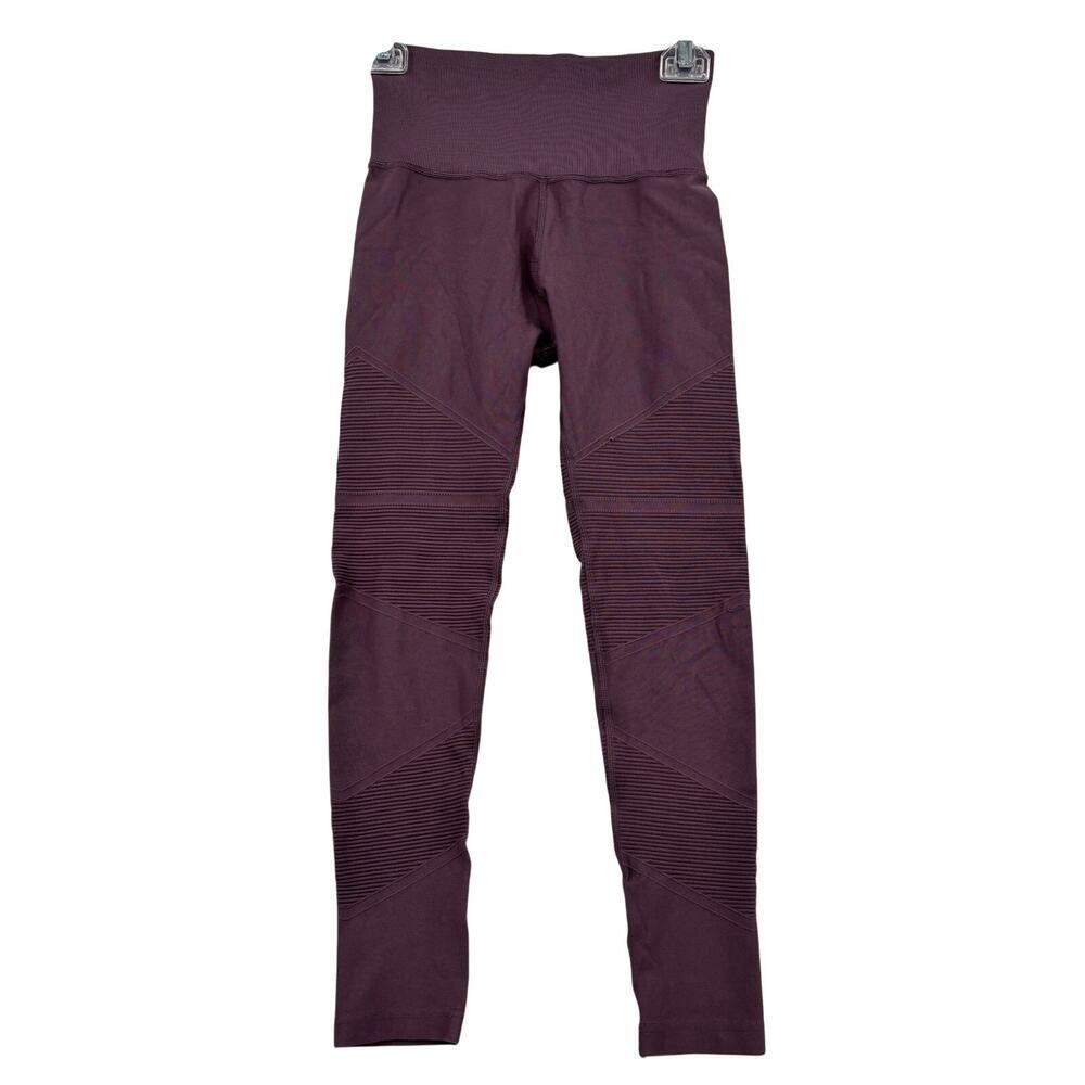 Athleta Aurora Rib 7/8 Tights Size‎ XS Dusty Purple Athletic Legging Yoga